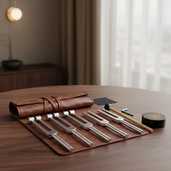 Tuning Forks for Healing Set (128Hz, 136.1Hz, 256Hz & 528Hz) – for Meditation