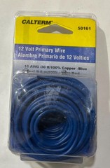 Calterm 12V, 16 AWG 30′ Blue Primary Wire 50161 USA