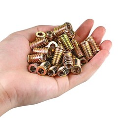 PGMJ 200 Pcs Threaded Inserts for Wood – One Size, 200 1/4″-20 x 20mm