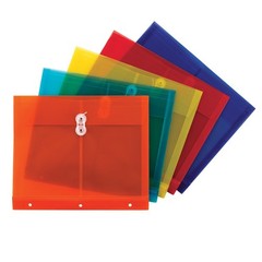 Poly Project Envelope, 1-1/4″ Expansion, String-Tie Closure, Side Load, Lette…