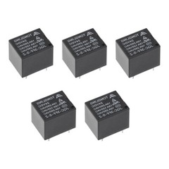 5 Pcs JQC-3FF-S-Z DC 24V Coil SPDT 5 Pin PCB Electromagnetic Power Relay Black