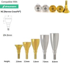 5Pcs/Set US Dental Healing Abutment Cap NC/RC for Straumann ITI-Bone Level NC/RC