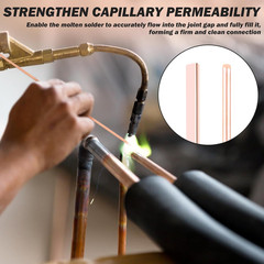 40 Sticks 15% Silver Brazing Rods AWS Bcup-5 15% Silver Solder Phos Copper Brazi