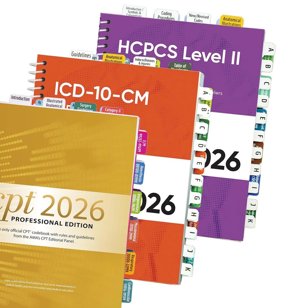 2026 Index Tabs for CPT, HCPCS Level II Expert & ICD-10-CM, Color-Coded & Lam…