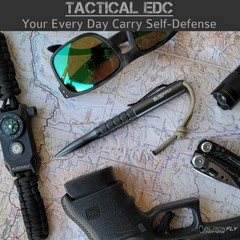 Black Fly Tactical Pen Self Defense Kubaton Drilled No Loss Cap Fits Parker GRAY