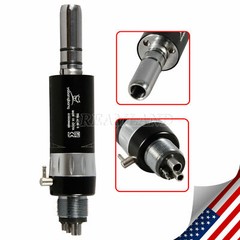 10 Sets Dental Air Motor 4Hole E-type + Low Speed Contra Angle Black fit 2.35mm