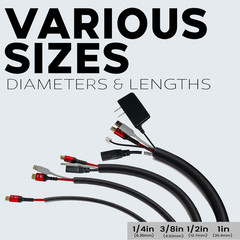 Best Connections 100ft 3/4″ Loom Tubing & 100 Pcs 7″ Zip Ties Black Flex-Guard