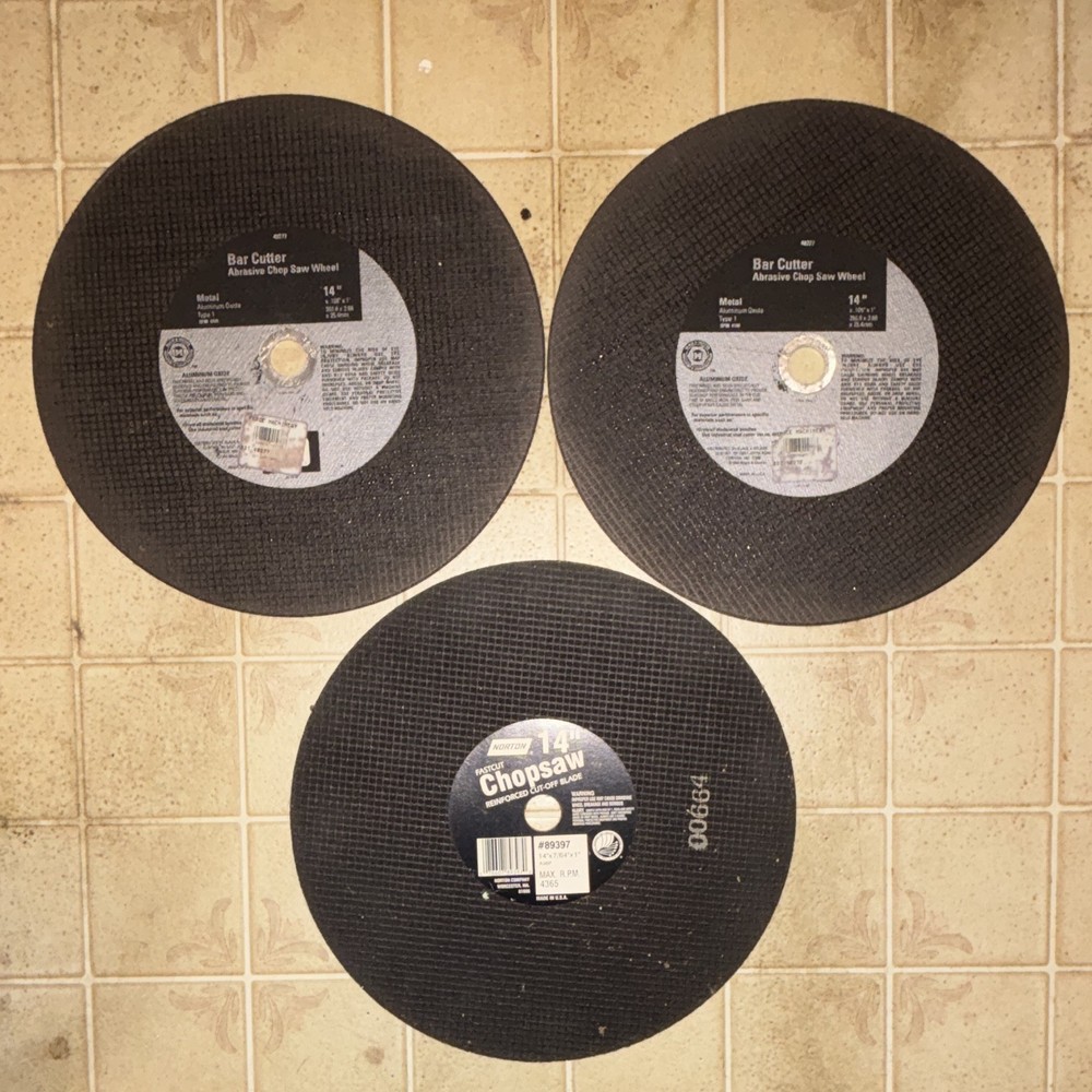 Norton Fastcut 14in Type 1 Aluminum Oxide Cut-Off Wheel 36 Grit 1in Arbor
