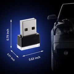2-Pack USB LED Car Interior Ambient Lighting Kit, Blue Atmosphere Color: Blue