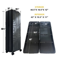 Trade Show Hardcase Wheeled Shipping Box Interior Dimensions: 43″ x 15″ x11″