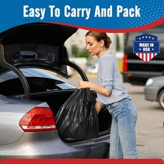 High-Efficiency 1000 Count Black Plastic Bags 11.5″ x 6.5″ x 21″ for Retail Use