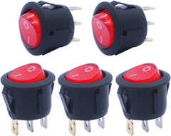 Mxuteuk 110V/120V Rocker Switch Illuminated Snap-In Toggle Power On-Off Switch
