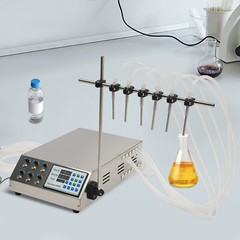 5L 6 Head Semi-automatic Liquid Filling Machine Electric Bottle Filler Stainless