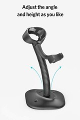1D/2D Barcode Scanner Stand Goose Neck Hands Free Angel & Height Adjustable