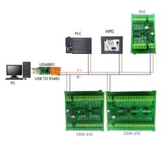8-24CH 4-20MA To RS485 Current Analog Input Collector Module MODBUS RTU Board