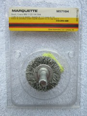 Marquette – Coarse Wire Wheel Brush [1.5″ Diameter – 1/4″ Shank] (Model M57104)