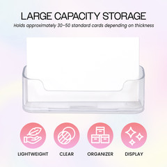6pcs Clear Acrylic Business Card Holder Display Stand Desktop Countertop
