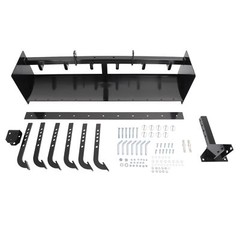 Powder Coated Steel 55″ Box Blade Scraper W/6 Scarifier Shank For Cat 0 Cat 1