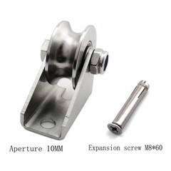 U-Type Groove Wire Rope Pulley Stainless Steel Heavy Duty Cable Mute Pulley