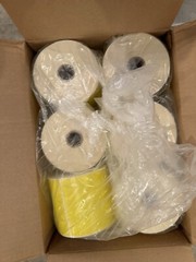 12 ZEBRA 4×6 COLOR (4″ x 6″) YELLOW Direct Thermal Labels 1″ Core (12) Rolls 450