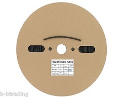 100 Ft 1/4″ ID (6.4mm) Black Polyolefin Heat Shrink Halogen-Free RoHS cULus