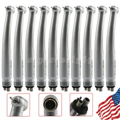 10*SANDENT Dental High Speed Turbine Handpiece Push Button Standard Head 4 Hole