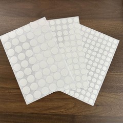 3 Sheets 290 Pcs Screw Hole Cover Stickers, 12 mm/15 mm/21 0.5 inches, White