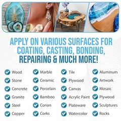 Epoxy Resin Super Gloss Coating Kit for DIY Personalized Accessories (32oz)