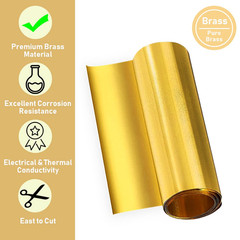 0.02Mm Brass Sheet Roll – 4″ X 40″ Precision Metal Strip, High Hardness Free-Cut