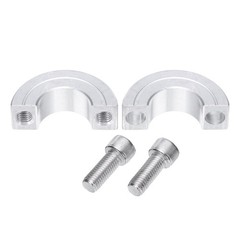 uxcell 2pcs Double Split Clamp-On Shaft Collar for 3/4″ 3/4″, Silver Tone
