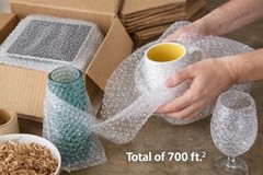700ft x 12” bubble cushioning wrap 3/16-Perforated Every 12” Made In USA.