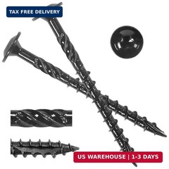 #14 x 3 Wood Structural Screws, Wood Screws, 200Pcs Lag Screws 3 Inch, Rust Resi