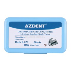 50Sets AZDENT Dental Ortho Buccal Tubes 1st Molar ROTH MBT 022 Bondable Non-Conv