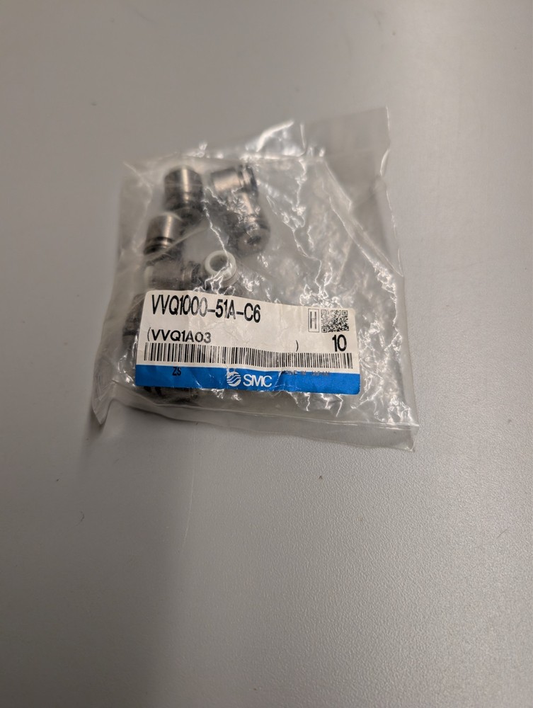 SMC VVQ1000-51A-C6 Manifold Port 6mm Tube OD LOT OF 10