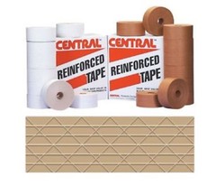 4 ROLLS 2.75in 70mm x 375ft Reinforced Gummed Kraft Paper Tape Water Activated