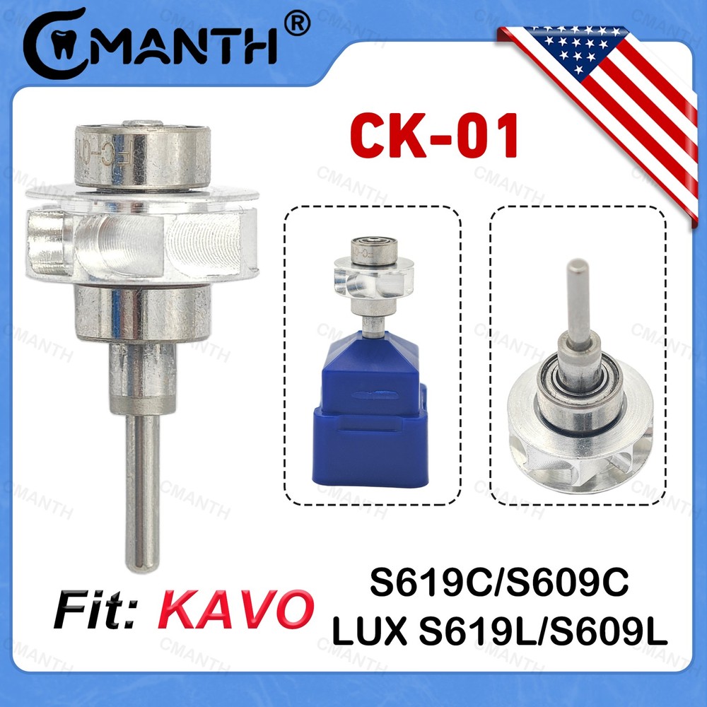 US Dental Handpiece Rotor Turbine Cartridge Fit KAVO S609C S619C LUXS619L S609L