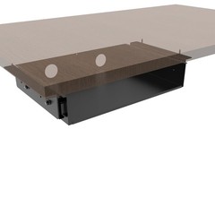 Mofangtech 13 inch Under Desk Slide Out Storage Shelf, Sliding Black