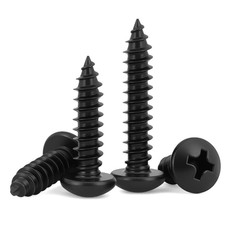 #12 X 1 (50 Pack) Pan Head Sheet Metal Screws Phillips Drive Self-Tapping Wood S