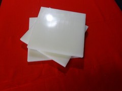 Plastic Natural White HDPE Plastic Sheet 3/8″ x 6″ x 6″