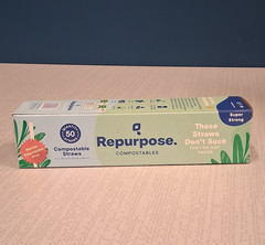 Repurpose Compostables PHA Compostable Straws, Marine Degradable, 50 Ct 8 x .25″