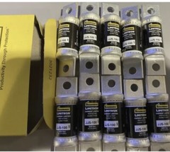 Lot of 10, NEW – JJS-100 Bussmann fuses. 100A, Class T, 600v. Qty. 10