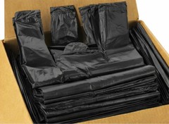 Black T-Shirt Carryout Bags (400 ct.) by Poly-America