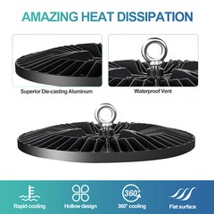 20 Pack 100W UFO LED High Bay Light Commercial Industrial Factory Shop Lights