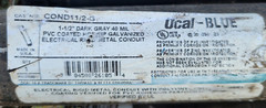 Ocal Blue 1.5” x 10’ PVC Coated Rigid Metallic Galvanized Electrical Conduit 