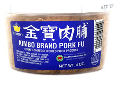 KIMBO Brand Pork Fu Cooked Shredded Dried Pork Product 4 oz ( Pack of 12 )