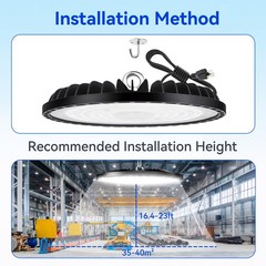 2 Pack 400W UFO Led High Bay Light Commercial Industrial Warehouse Garage Light