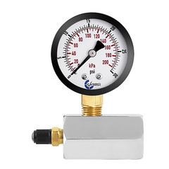 Gas Test Pressure Gauge 30 Pound, 30 PSI / 200 kPa 3/4” FNPT Connection Assembly