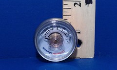 Air Compressor Pressure Gauge 1/8″ Brass NPT Back Mount 160 PSI 1″ Button Case