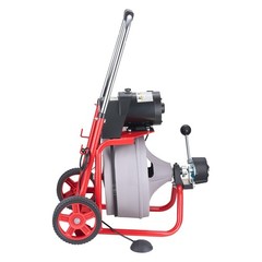 Uimoso Drain Cleaning Machine 100 FT x 3/8 In with Auto Feed,Wheels & 8 Cutters