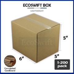 1-200 6x5x5 “EcoSwift” Cardboard Packing Mailing Shipping Corrugated Box Cartons